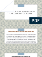 Consejos para Realizar Una Carta de Restaurante