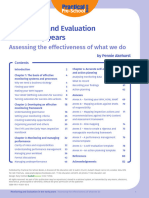 Monitoring and Evaluation in The Early Years: Assessing The Effectiveness of What We Do