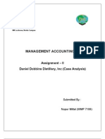 Daniel Dobbins Distillery Case Analysis