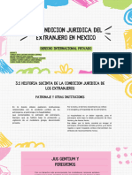 La Condicion Juridica Del Extranjeto en Mexico