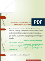 TEMA 1 IDENTIDAD Y NATURALEZA DE LA ENSEÑANZA DE LA RELIGIÓN COMO ÁREA CURRICULAR. Caracteristicas y Finalidades