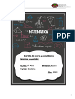 Cartilla Matematica 5° - 2022 - T. Mañana