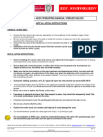 Installation Operating Manual Forged Valve