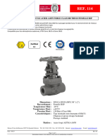 Fiche Technique Robinet Vanne A Opercule Acier Forge A105n Trim8 Class800 BSP