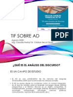 Material TIF Sobre AD Ciclo de Charlas FPyCS UNLP