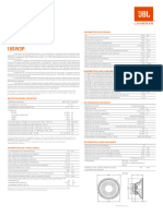 JBL Subwoofer 18SW3P 28026137 Spec Sheet BR