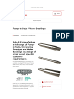 Pump-In Subs - Water Bushings - Information