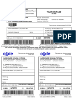 Talón de Pago: Avda Leandro Niceforo Alem 1067 Piso 9 1001 - Ciudad Autonoma Buenos Aires IVA Responsable Inscripto