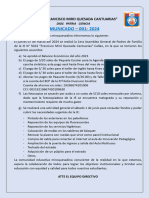 Comunicado 001 Ie 5024 Francisco Miro Quesada Cantuarias