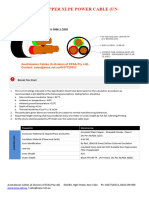 600/1000 Volts Copper Xlpe Power Cable (Un-Armoured) : CU/X-HF-90/HFS-90-TP