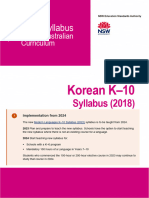 KOREAN Syllabus