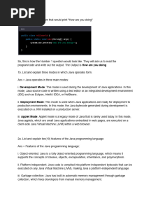 COM 211 (Programming Language Using Java II)