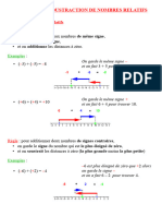 Addition Et Soustraction de Nombres Relatifs