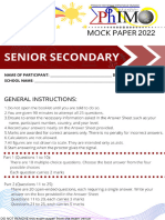 PHIMO MOCK 2022 - Senior Secondary