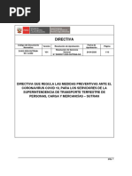 Directiva de Medidas Preventivas Contra Covid 19