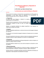 Procedimiento de Bloqueo y Etiquetado de Seguridad