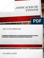 Planificacion de Eventos