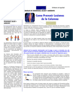 Charla 30min Sem03 Ene2021 Como Prevenir Lesiones de La Columna