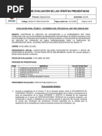 Evaluación Tecnico Economica Final