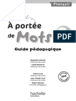 Guide Pédagogique Le Nouvel A Portées de Mots Cm2