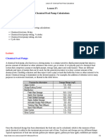 Lesson 27 - Chemical Feed Pump Calculations