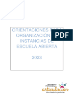 Escuela Abierta Orientaciones 2023