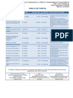 Tabela de Tarifas - Facta Financeira