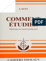 Comment Étudier - Méthodes de Travail Intellectuel - Kuen, A. (Alfred) - 1986 - Saint-Légier-sur-Vevey - Emmaüs