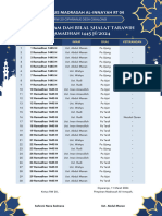 Jadwal Imam Tarawih - 2024