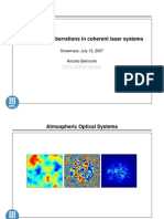 Atmospheric Aberrations in Coherent Laser Systems: Snowmass, July 12, 2007 Aniceto Belmonte