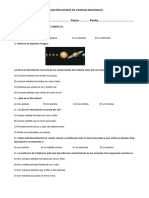 Evaluación Escrita de Ciencias Naturales El Universo 9º 12-10-2023