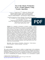 Optimization of The Master Production Scheduling in A Textile Industry Using Genetic Algorithm