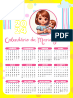 Calendário 2024 Rosa Infantil A4