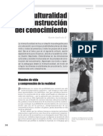 Interculturalidad y Construcción Del Conocimiento