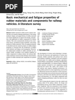 Rubber Materials and Components For Railway Vehicles - A Literature Survey