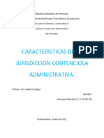 Caracteristicas de La Jurisdiccion Contenciosa Adminitrativa