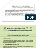 Comunicado Proveedores Agroindustria