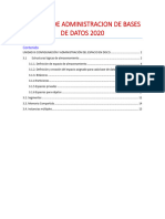 Apuntes Administración Bases de Datos, Unidad 3, Administración de Almacenamiento