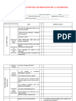 Ficha de Observación de Proceso de Escritura - Richard Aguilar