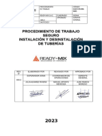 Procedimiento de Trabajo Seguro - Instalación de Tuberias