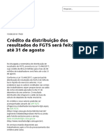 FGTS Crédito Da Distribuição Dos Resultados FGTS