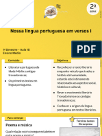 Nossa Língua Portuguesa em Versos I: 1 Bimestre - Aula 10 Ensino Médio