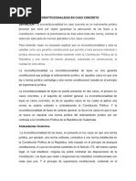 Inconstitucionalidad en Caso Concreto