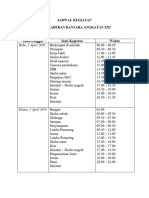 Jadwal Kegiatan Bayangan