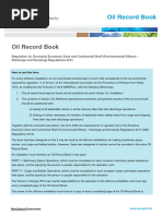 Oil Record Book Form