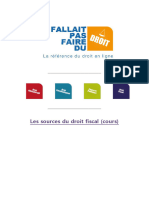 Les Sources Du Droit Fiscal