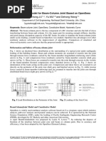 A Nonlinear Model For Beam-Column Joint Based On OpenSees