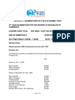 Bac B203 - Cost Accounting