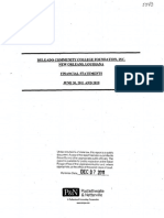 Delgado Community College Foundation. Inc. New Orleans, Louisiana Financlu. Statements JUNE 30, 20U AND 2010