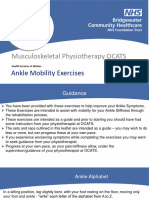 Ankle Range of Motion Exercises Patient Advice Sheet